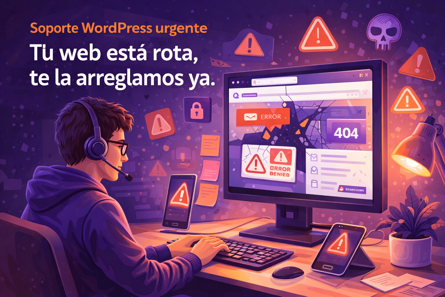 Soporte WordPress para arreglar errores y webs rotas